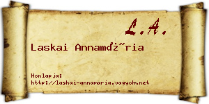 Laskai Annamária névjegykártya
